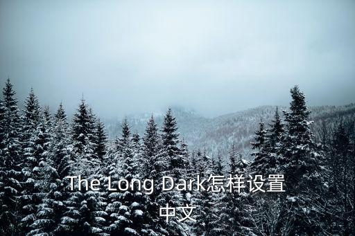 The Long Dark怎样设置中文