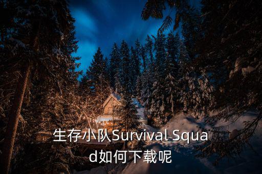 生存小队Survival Squad如何下载呢