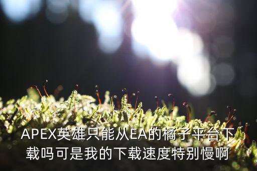 apec英雄手游苹果怎么下载，APEX英雄只能从EA的橘子平台下载吗可是我的下载速度特别慢啊