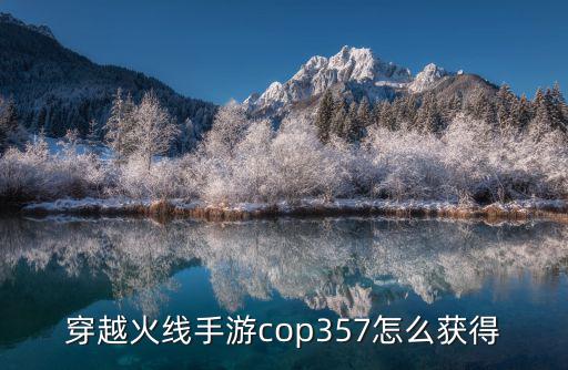 穿越火线手游cop357怎么获得