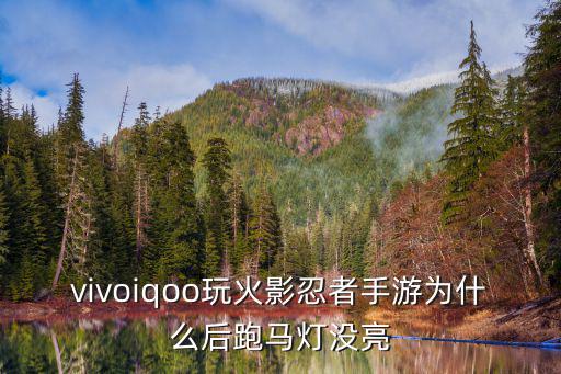 vivoiqoo玩火影忍者手游为什么后跑马灯没亮