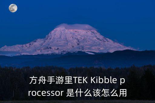 方舟手游里TEK Kibble processor 是什么该怎么用