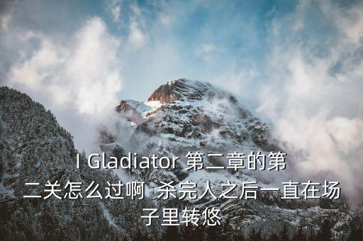 I Gladiator 第二章的第二关怎么过啊  杀完人之后一直在场子里转悠