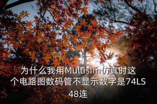 为什么我用Multisim仿真时这个电路图数码管不显示数字是74LS48连