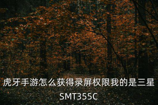 虎牙手游怎么获得录屏权限我的是三星SMT355C