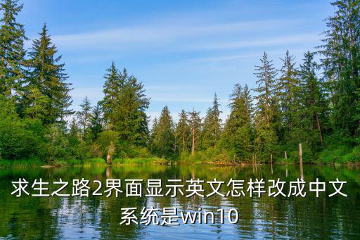 求生之路2界面显示英文怎样改成中文系统是win10