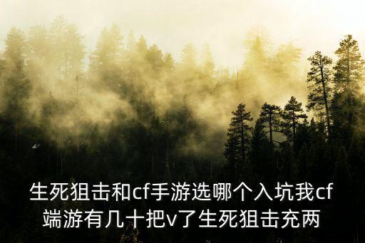 生死狙击和cf手游选哪个入坑我cf端游有几十把v了生死狙击充两