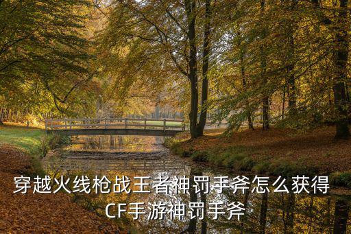 穿越火线枪战王者神罚手斧怎么获得 CF手游神罚手斧