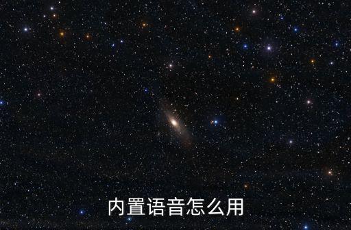 内置语音怎么用