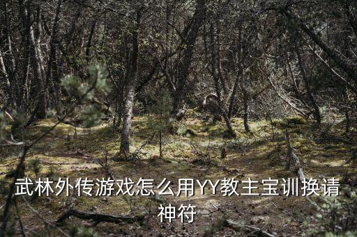 武林外传游戏怎么用YY教主宝训换请神符