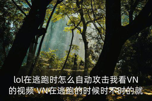 lol在逃跑时怎么自动攻击我看VN的视频 VN在逃跑的时候时不时的就