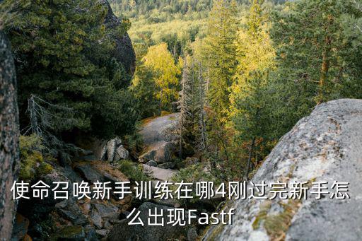 使命召唤新手训练在哪4刚过完新手怎么出现Fastf