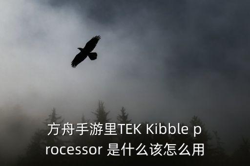 方舟手游里TEK Kibble processor 是什么该怎么用