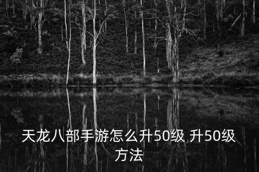 天龙八部手游怎么升50级 升50级方法