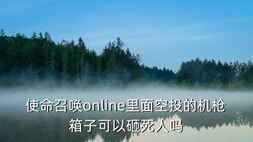 使命召唤online里面空投的机枪箱子可以砸死人吗