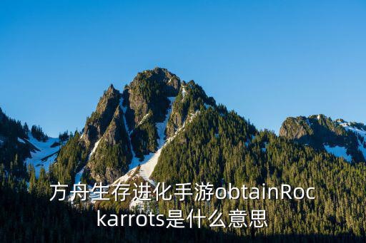 方舟生存进化手游obtainRockarrots是什么意思