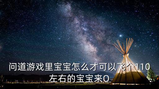 问道游戏里宝宝怎么才可以飞个110左右的宝宝来O