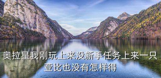 奥拉星我刚玩上来没新手任务上来一只亚比也没有怎样得