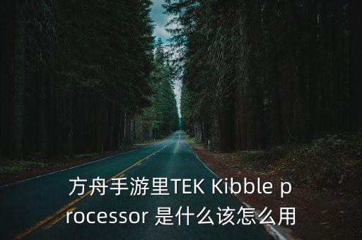 方舟手游里TEK Kibble processor 是什么该怎么用