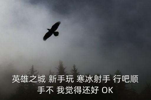 英雄之城 新手玩 寒冰射手 行吧顺手不 我觉得还好 OK