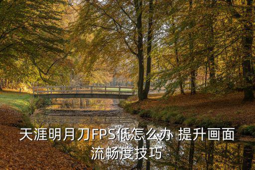 天涯明月刀FPS低怎么办 提升画面流畅度技巧