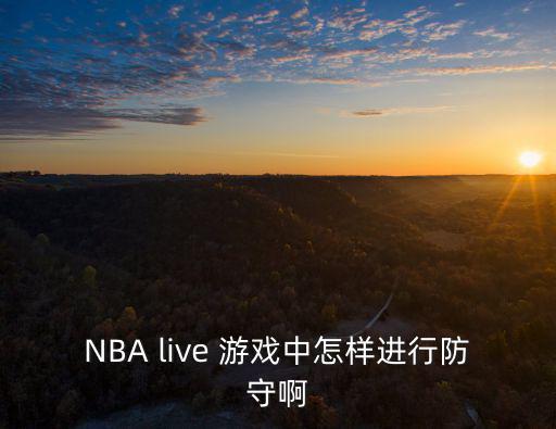 NBA live 游戏中怎样进行防守啊