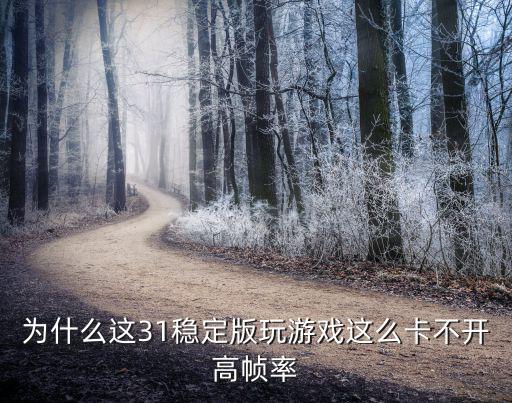 为什么这31稳定版玩游戏这么卡不开高帧率