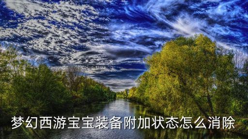 梦幻西游宝宝装备附加状态怎么消除