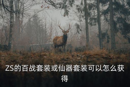 ZS的百战套装或仙器套装可以怎么获得