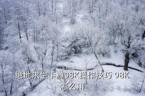 绝地求生手游98K操作技巧 98K怎么用