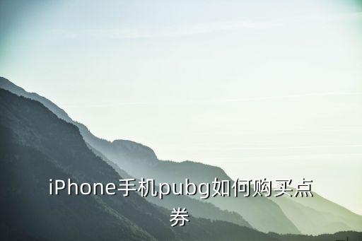 iPhone手机pubg如何购买点券