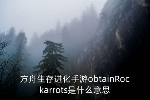 方舟生存进化手游obtainRockarrots是什么意思