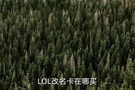 LOL改名卡在哪买