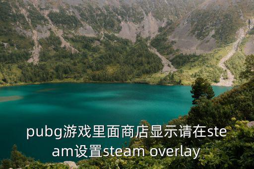 pubg游戏里面商店显示请在steam设置steam overlay