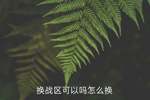 换战区可以吗怎么换