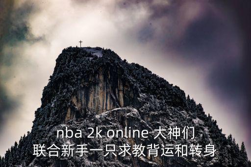 nba 2k online 大神们联合新手一只求教背运和转身