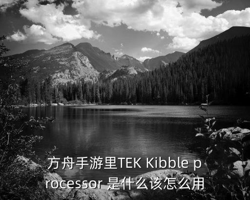 方舟手游里TEK Kibble processor 是什么该怎么用