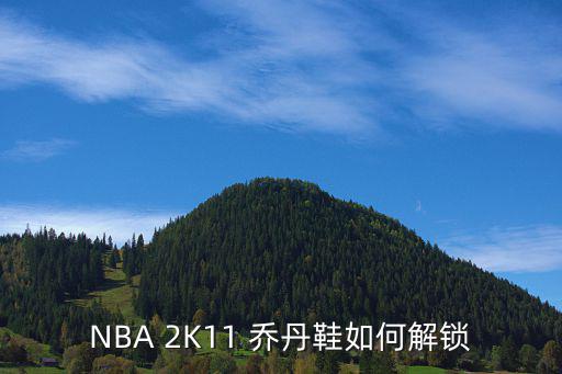 NBA 2K11 乔丹鞋如何解锁