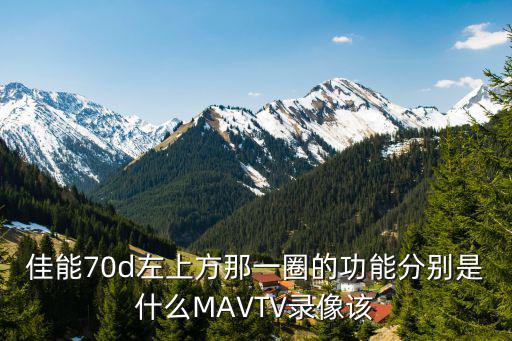 佳能70d左上方那一圈的功能分别是什么MAVTV录像该