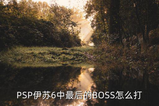 PSP伊苏6中最后的BOSS怎么打