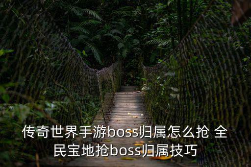 传奇世界手游boss归属怎么抢 全民宝地抢boss归属技巧