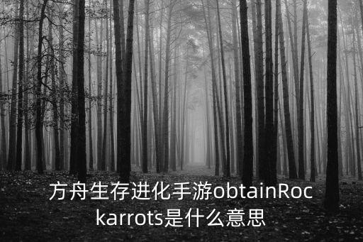 方舟生存进化手游obtainRockarrots是什么意思