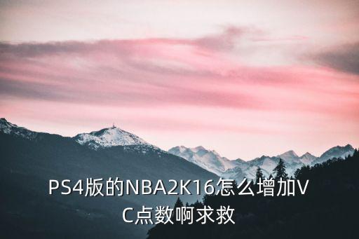 PS4版的NBA2K16怎么增加VC点数啊求救