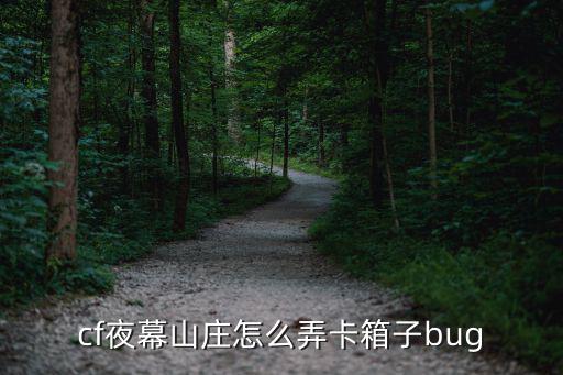 cf夜幕山庄怎么弄卡箱子bug