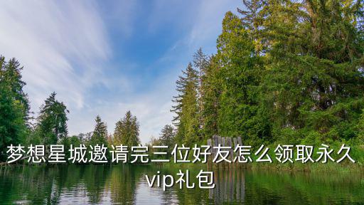 梦想星城邀请完三位好友怎么领取永久vip礼包