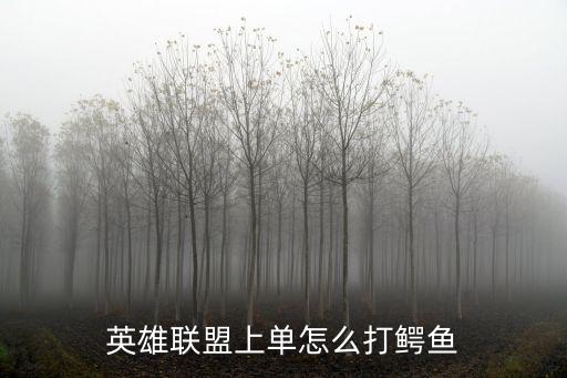 英雄联盟上单怎么打鳄鱼