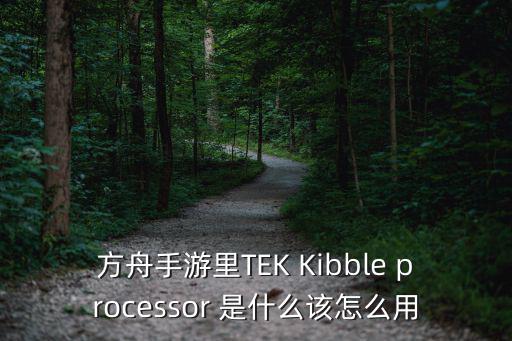 方舟手游太空宠物怎么驯服，方舟手游里TEK Kibble processor 是什么该怎么用