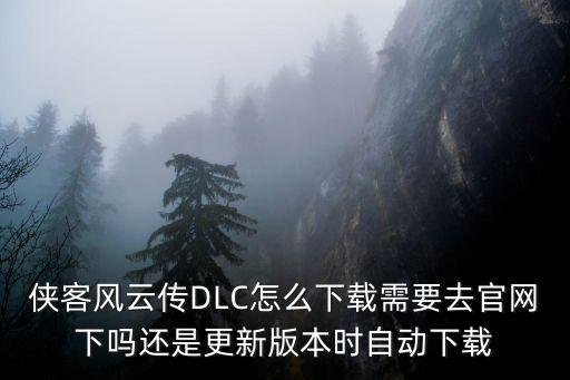 侠客风云传DLC怎么下载需要去官网下吗还是更新版本时自动下载