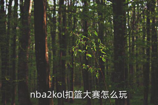 nba2kol扣篮大赛怎么玩