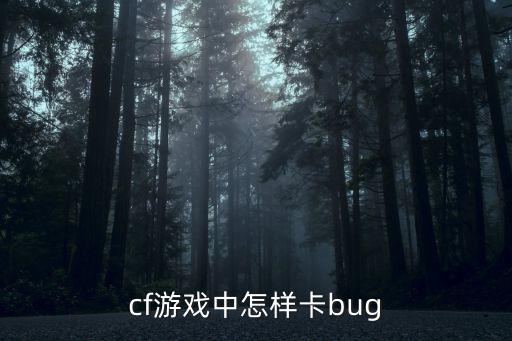 cf游戏中怎样卡bug